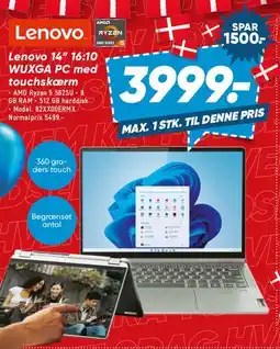 Bilka Lenovo 14'' 16:10 WUXGA PC (touch) tilbud