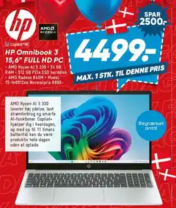Bilka HP Omnibook 3 15,6 Full HD PC tilbud