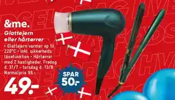 Bilka &me. Glattejern eller hårtørrer tilbud