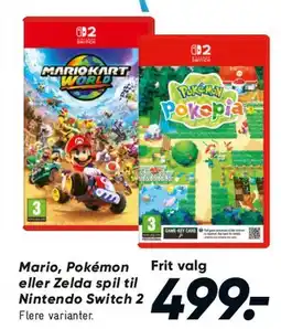 Bilka Mario / Pokémon / Zelda spil til Nintendo Switch tilbud