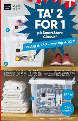 Bilka SmartStore Classic opbevaringskasser (2 for 1 tilbud) tilbud