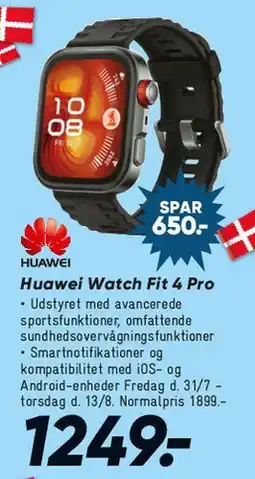 Bilka Huawei Watch Fit 4 Pro tilbud