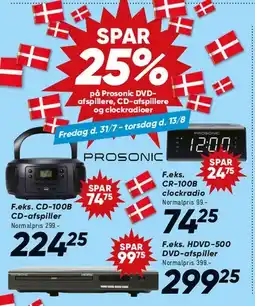 Bilka Prosonic - DVD/CD-afspillere og clockradioer (tilbud) tilbud