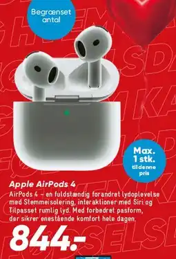 Bilka Apple AirPods 4 tilbud