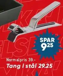Bilka Tang i stål tilbud