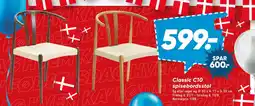 Bilka Classic C10 spisebordsstol tilbud