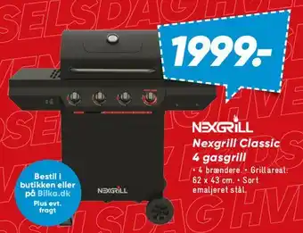 Bilka NEXGRILL Classic 4 gasgrill tilbud