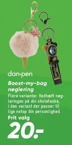 Bilka Boost-my-bag nøglering tilbud