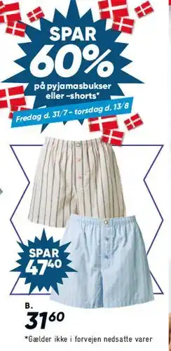 Bilka Pyjamashorts / nattøj tilbud