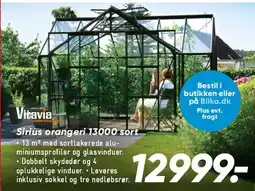 Bilka Vitavia Sirius orangeri 13000 tilbud