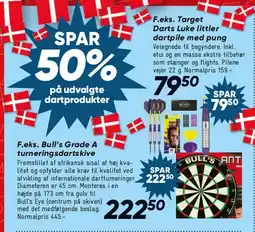 Bilka Spar 50% på udvalgte dartprodukter tilbud