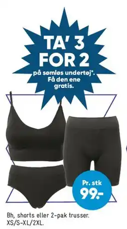 Bilka Bh, shorts eller 2-pak trusser (TA' 3 FOR 2) tilbud