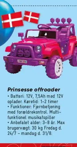 Bilka Prinsesse offroader tilbud