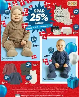 Bilka SPAR 25% på 808 - udvalg af baby- og børnetøj tilbud