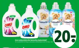 Coop 365 Omo vaskemiddel eller Bamseline skyllemiddel tilbud
