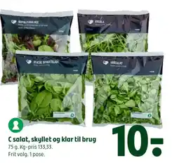 Coop 365 C salat, skyllet og klar til brug tilbud
