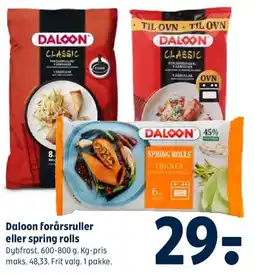 Coop 365 Daloon forårsruller eller spring rolls tilbud