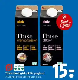 Coop 365 Thise økologisk aktiv yoghurt tilbud