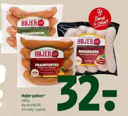 Coop 365 Højer pølser tilbud