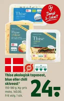Coop 365 Thise økologisk tapasost, blue eller chili skiveost tilbud