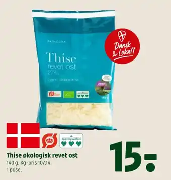 Coop 365 Thise økologisk revet ost tilbud
