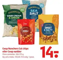 Coop 365 Coop Ranchers Cut chips eller Coop nødder tilbud