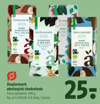 Coop 365 Änglamark økologisk chokolade tilbud