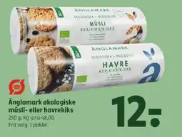 Coop 365 Änglamark økologiske müsli- eller havrekiks tilbud
