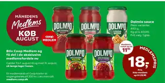 Coop 365 Dolmio sauce tilbud
