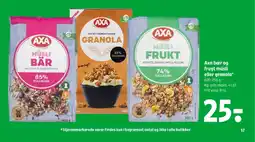 Coop 365 Axa bær og frugt müsli eller granola tilbud