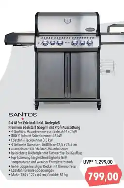 Citti S-418 Pro Edelstahl inkl. Drehspieß Premium Edelstahl Gasgrill mit Profi-Ausstattung tilbud