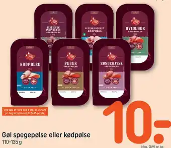 Gøl spegepølse eller kødpølse