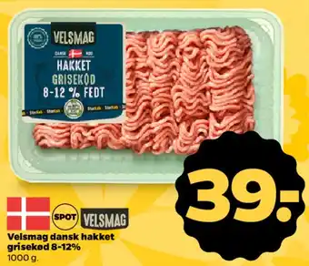 Velsmag dansk hakket grisekød 8-12% fedt