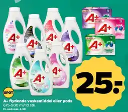 Netto A+ flydende vaskemiddel eller pods tilbud