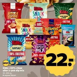 Netto KiMs chips / 3-pak dip mix tilbud