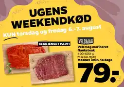 Netto Velsmag marineret flanksteak tilbud