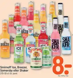 REMA 1000 Smirnoff Ice, Breezer, Somersby eller Shaker tilbud