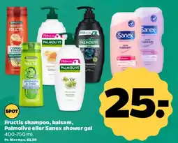 Netto Fructis shampoo, balsam, Palmolive eller Sanex shower gel tilbud