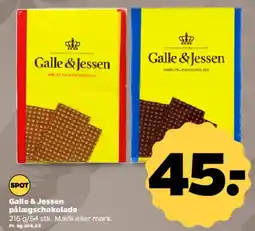 Netto Galle & Jessen pålægschokolade tilbud