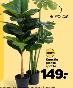 Netto Kunstig plante i potte tilbud