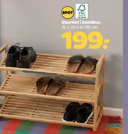 Netto Skoreol i bambus tilbud