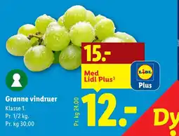 Lidl Grønne vindruer tilbud