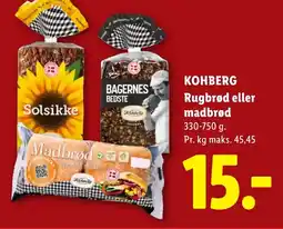 Lidl KOHBERG Rugbrød eller madbrød tilbud
