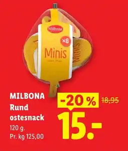 Lidl MILBONA Rund ostesnack tilbud