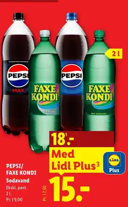 Lidl PEPSI/ FAXE KONDI Sodavand tilbud