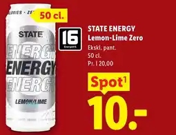 Lidl STATE ENERGY Lemon-Lime Zero tilbud