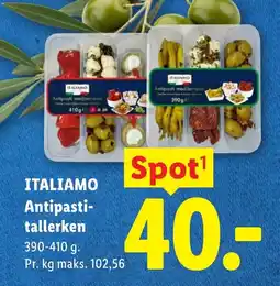 Lidl ITALIAMO Antipasti- tallerken tilbud