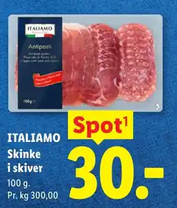 Lidl ITALIAMO Skinke i skiver tilbud