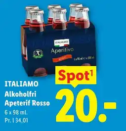 Lidl ITALIAMO Alkoholfri Apeterif Rosso tilbud