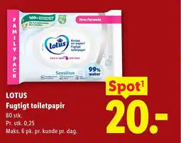 Lidl LOTUS Fugtigt toiletpapir tilbud